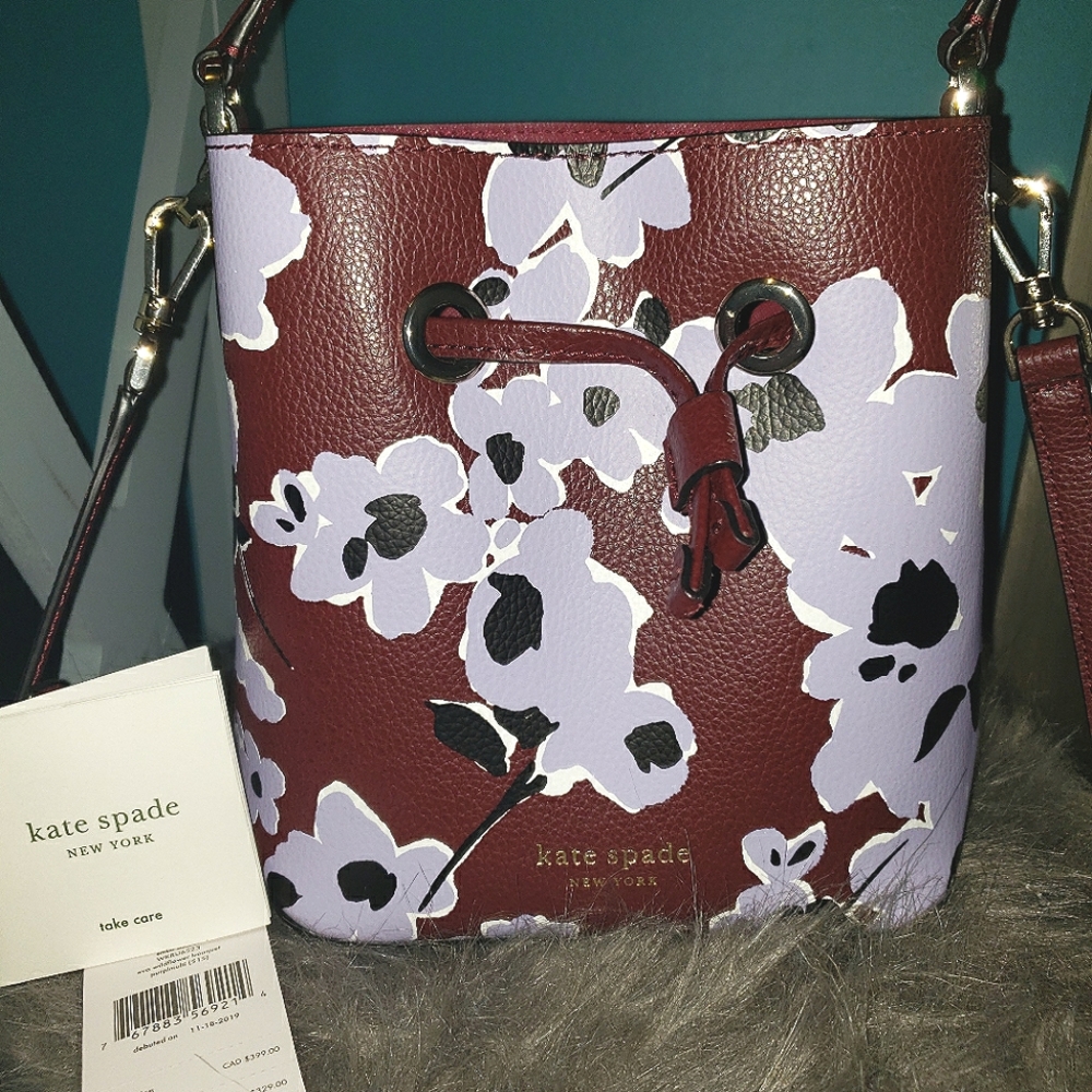 KATE SPADE EVA WILDFLOWER SMALL BUCKET PURSE